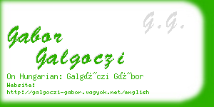 gabor galgoczi business card